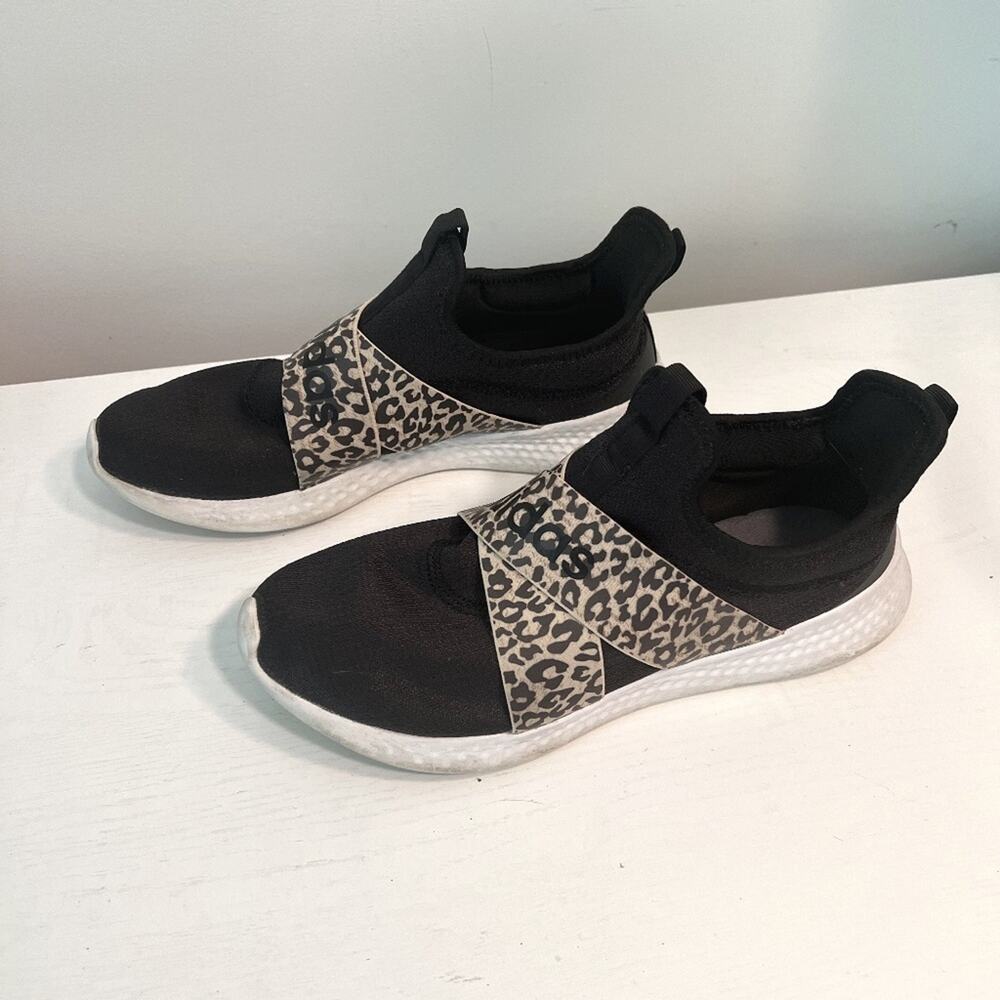 Adidas Puremotion Adapt Black Leopard Slip On Women’s Size 10.5 Sneakers